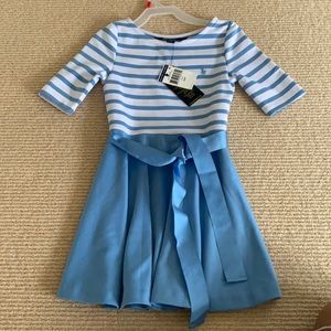 Ralph Lauren blue striped dress with ribbon bow